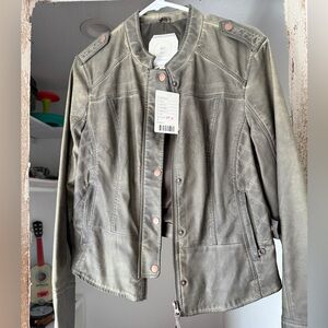 Anthropologie Hei Hei faux leather jacket medium